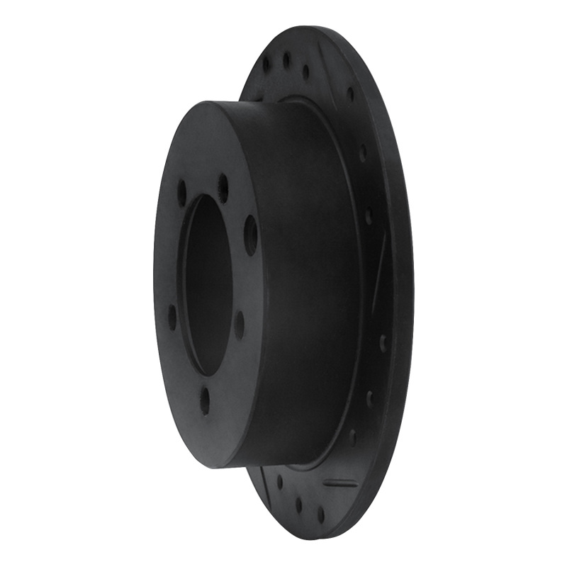 Mitsubishi Diamante Brake Rotor (1) - Rear Right - R1 Concepts - Drilled & Slotted - Black - `97-`04